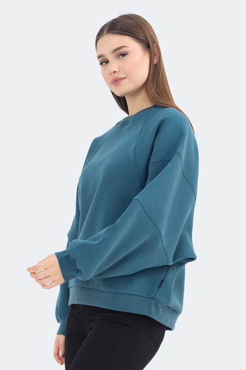 Slazenger VIA 2 Lİ SET Kadın Siyah - Petrol Sweatshırt