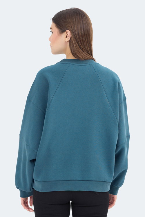 Slazenger VIA 2 Lİ SET Kadın Petrol - Gül Sweatshırt