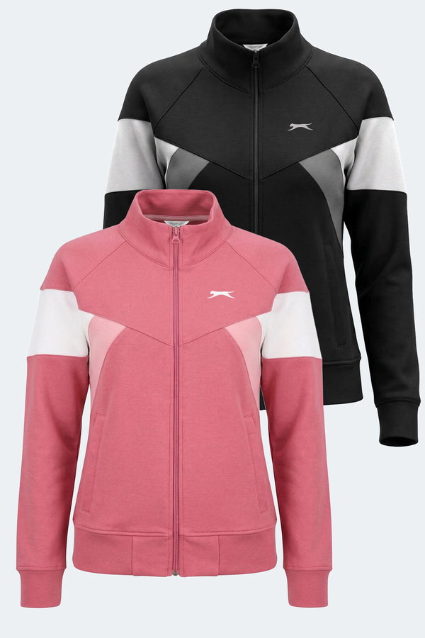 Slazenger VICTORY 2 li set Kadın Fermuarlı Dik Yaka Cepli Sweatshırt