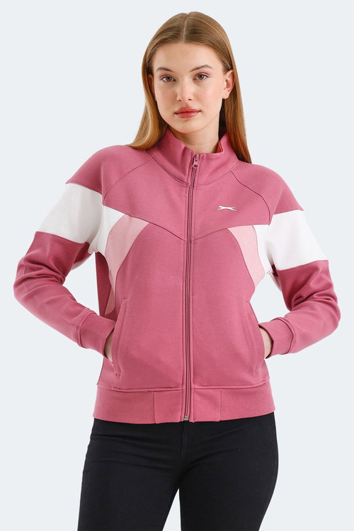 Slazenger VICTORY 2 li set Kadın Fermuarlı Dik Yaka Cepli Sweatshırt