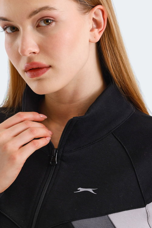 Slazenger VICTORY 2 li set Kadın Fermuarlı Dik Yaka Cepli Sweatshırt