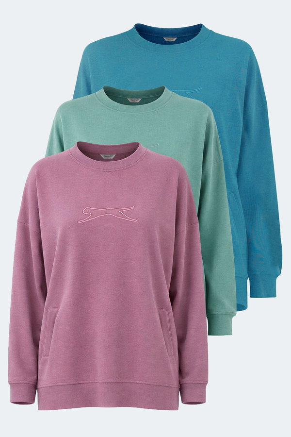 Slazenger VIKENTI SW 3 LÜ SET Kadın Sweatshırt