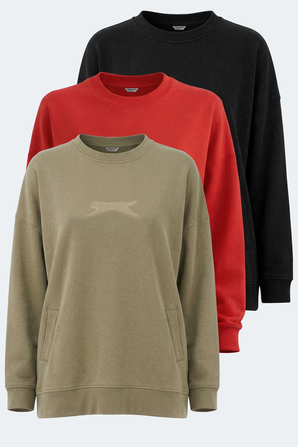 Slazenger VIKENTI SW 3 LÜ SET Kadın Sweatshırt
