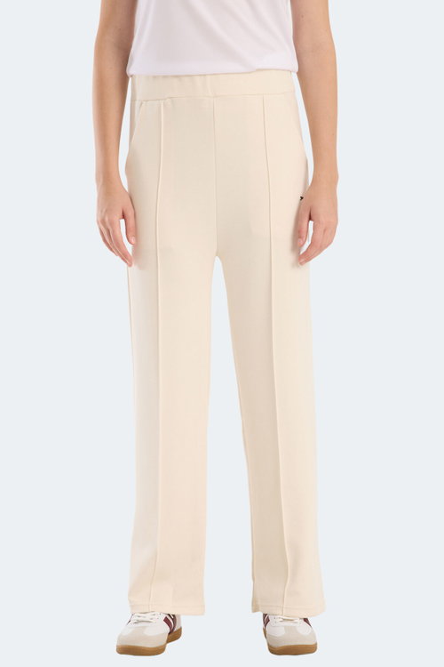 Slazenger VILLE CZG Kadın Bol Paça Ekru Pantolon