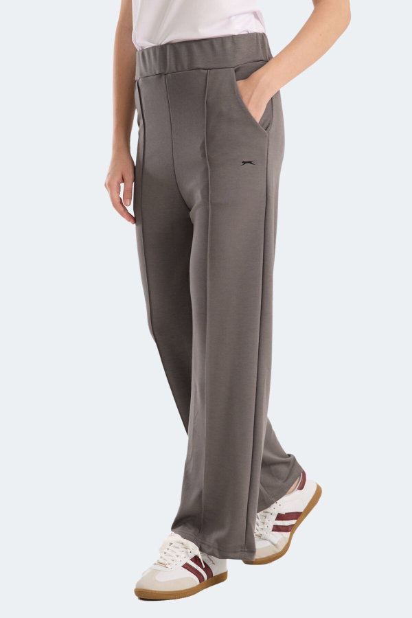Slazenger VILLE CZG Kadın Bol Paça Koyu Gri Pantolon