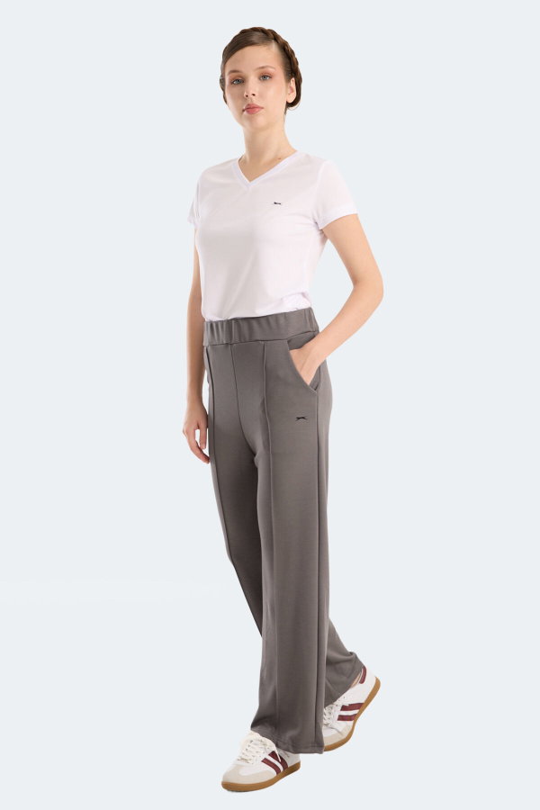 Slazenger VILLE CZG Kadın Bol Paça Koyu Gri Pantolon