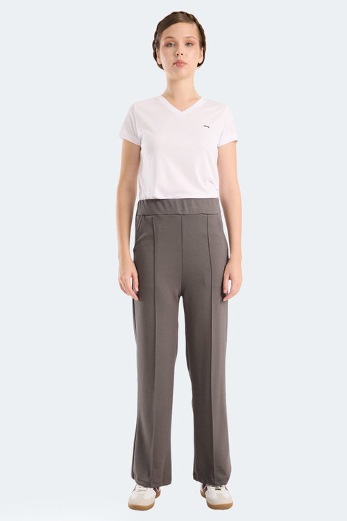 Slazenger VILLE CZG Kadın Bol Paça Koyu Gri Pantolon