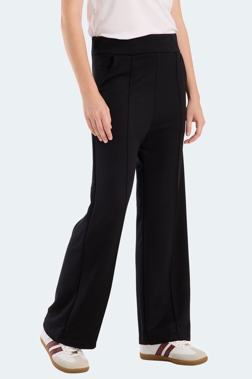 Slazenger VILLE CZG Kadın Bol Paça Siyah Eşofman Altı