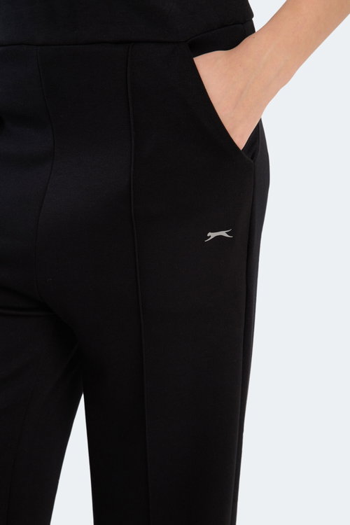 Slazenger VILLE CZG Kadın Bol Paça Siyah Pantolon