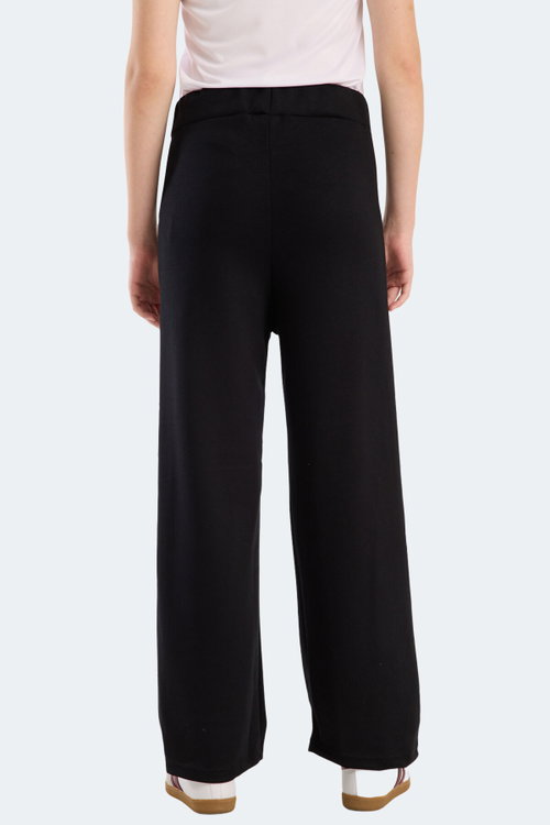 Slazenger VILLE CZG Kadın Bol Paça Siyah Pantolon