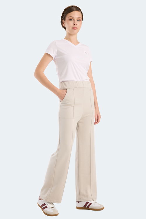 Slazenger VILLE CZG Kadın Bol Paça Taş Gri Eşofman Altı