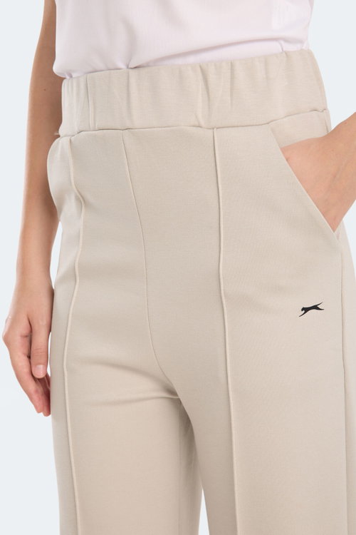 Slazenger VILLE CZG Kadın Bol Paça Taş Gri Pantolon