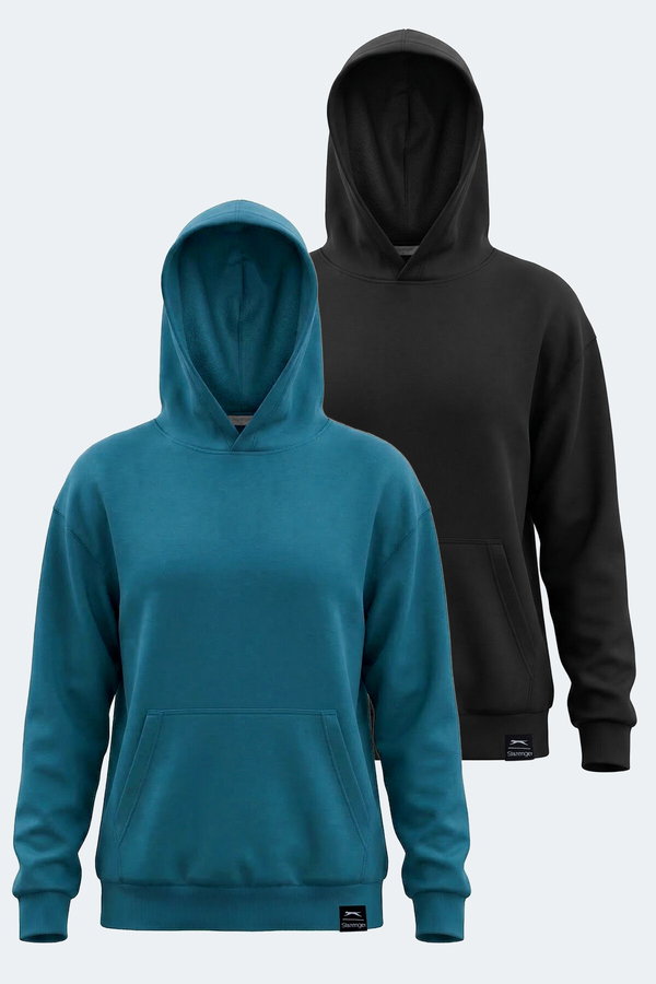 Slazenger VIOLENCE 2 Lİ SET Kadın Siyah - Petrol Sweatshırt