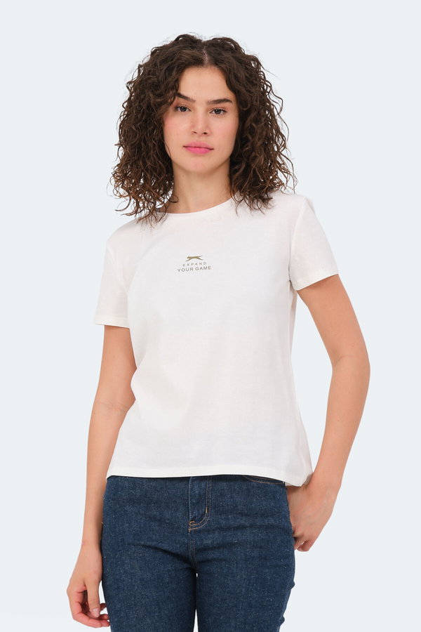 Slazenger VIRAJ 3 lü Set Kadın Ekru - Siyah - Petrol Tişört