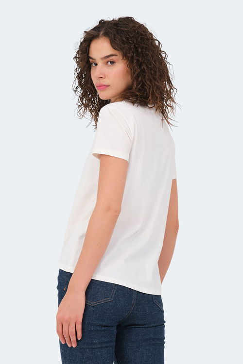 Slazenger VIRAJ 3lü Set Kadın Tişört Ekru - Siyah - Bej
