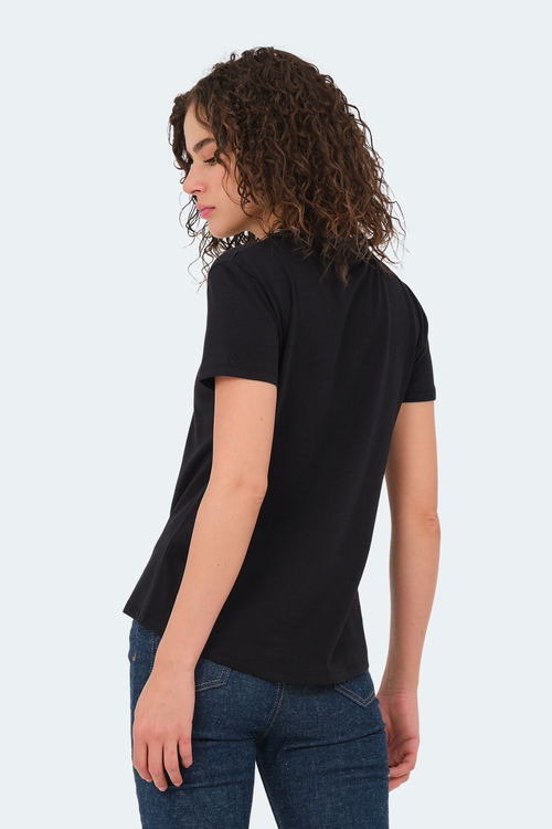 Slazenger VIRAJ 3lü Set Kadın Tişört Ekru - Siyah - Bej