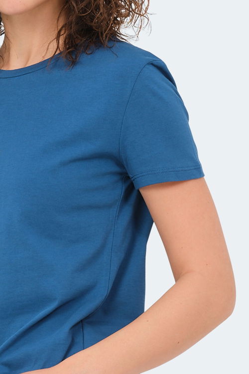 Slazenger VIRAJ 3lü Set Kadın Tişört Taş Gri - Petrol - Koyu Gri