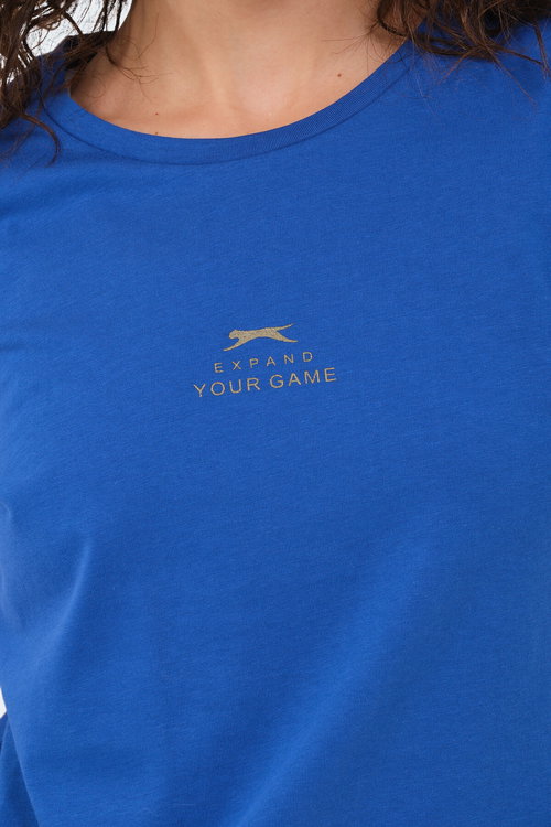 Slazenger VIRAJ 3 lü Set Kadın Bej - Saks Mavi- Su Yeşili Tişört