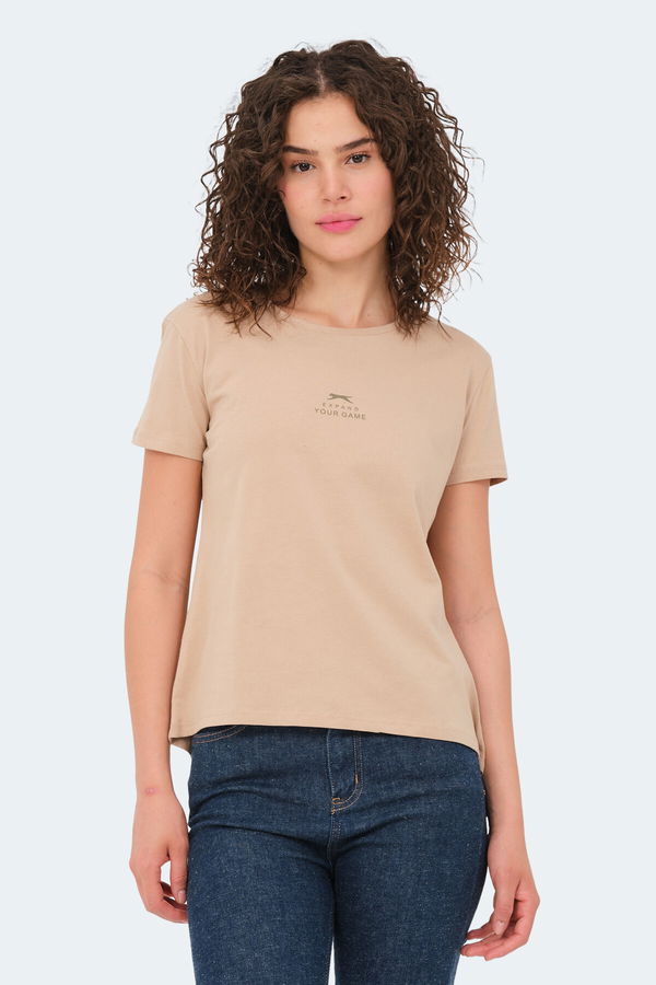 Slazenger VIRAJ 5li Set Kadın Tişört Ekru - Siyah - Bej - Fuşya - Saks Mavi