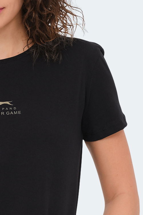 Slazenger VIRAJ 5li Set Kadın Tişört Ekru - Siyah - Bej - Fuşya - Saks Mavi