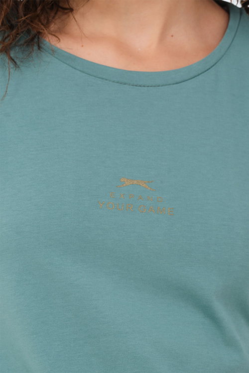 Slazenger VIRAJ 5 li Set Kadın Ekru - Siyah - Bej - Fuşya - Saks Mavi Tişört