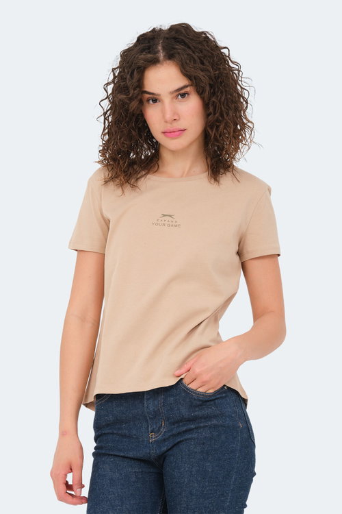 Slazenger VIRAJ 5 li Set Kadın Ekru - Siyah - Bej - Fuşya - Saks Mavi Tişört