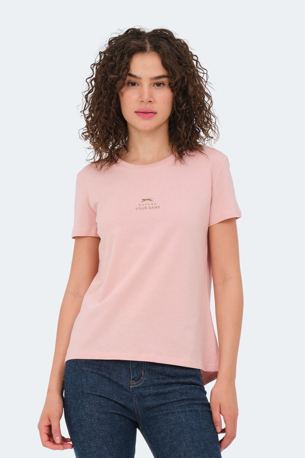 Slazenger VIRAJ 5 li Set Kadın Ekru - Siyah - Bej - Fuşya - Saks Mavi Tişört