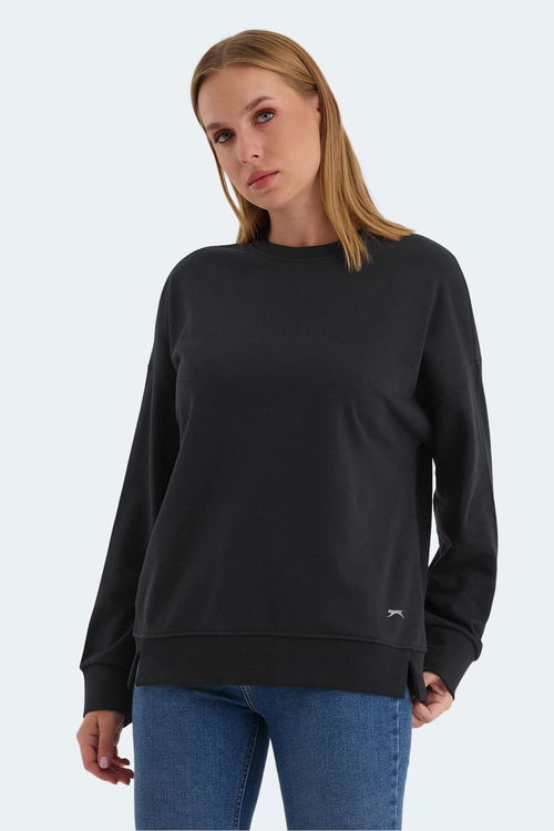 Slazenger VIRTUE 2 li set Kadın Oversıze Beyaz - Siyah Sweatshirt