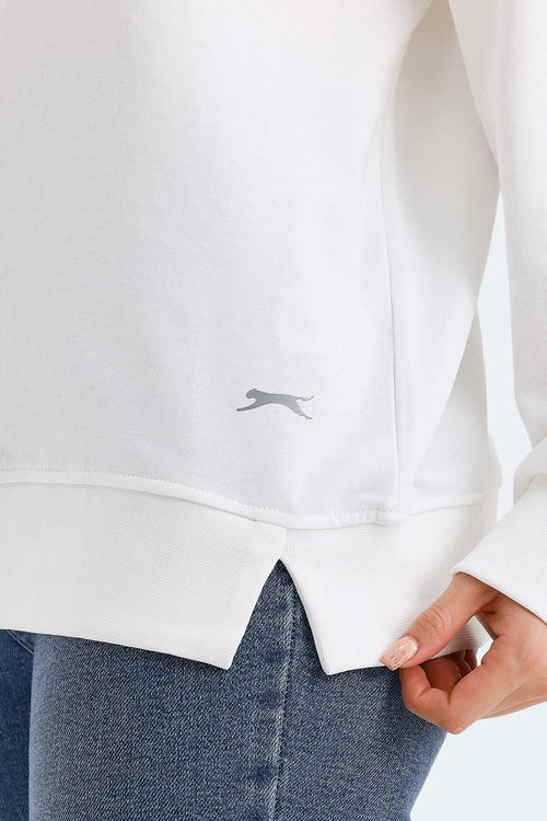 Slazenger VIRTUE 2 li set Kadın Oversıze Beyaz - Siyah Sweatshirt