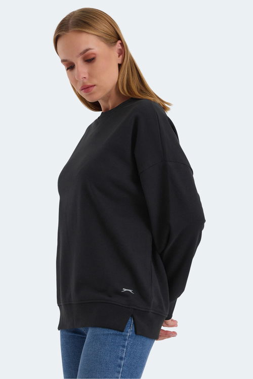 Slazenger VIRTUE 2 li set Kadın Oversıze Beyaz - Siyah Sweatshirt