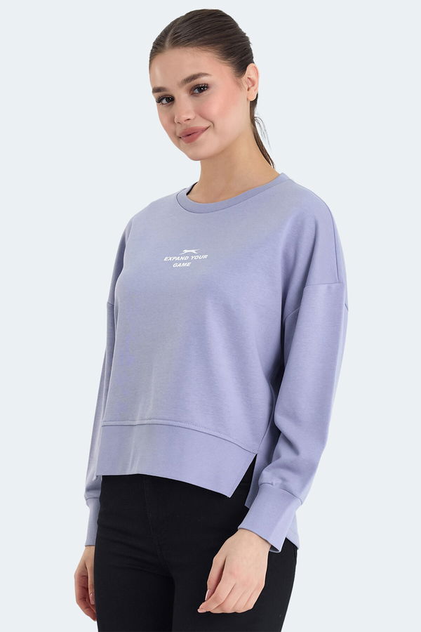 Slazenger VITAL 2 li set Kadın Oversıze Lila - Siyah Sweatshirt