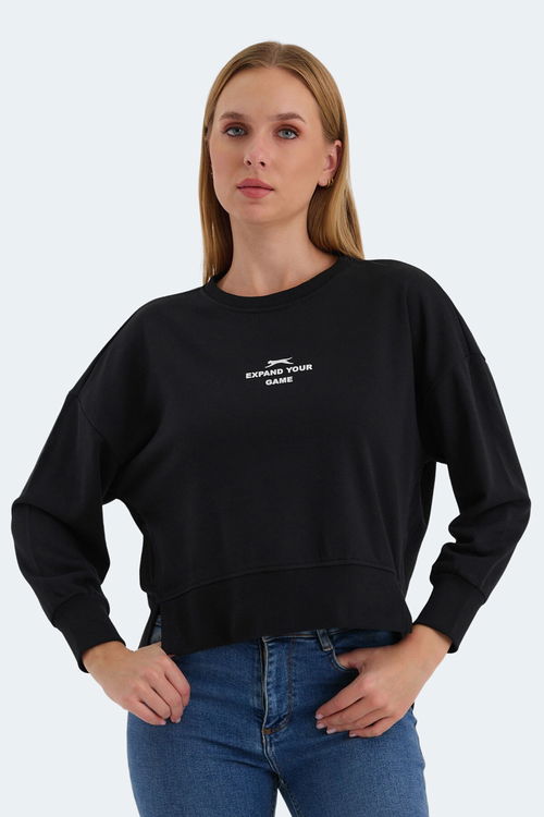 Slazenger VITAL 2 li set Kadın Crop Lila - Siyah Sweatshirt