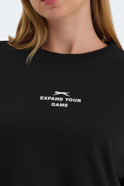 Slazenger VITAL 2 li set Kadın Crop Lila - Siyah Sweatshırt