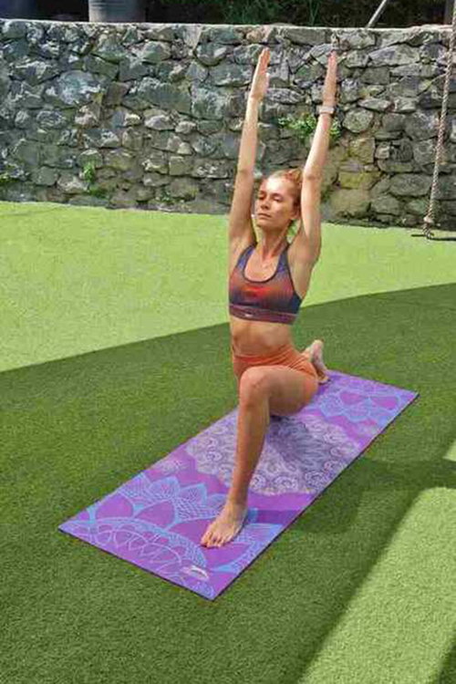 Slazenger Yoga Mat 173*61 cm - 4 mm Unisex Mor Yoga Minder Ve Matları