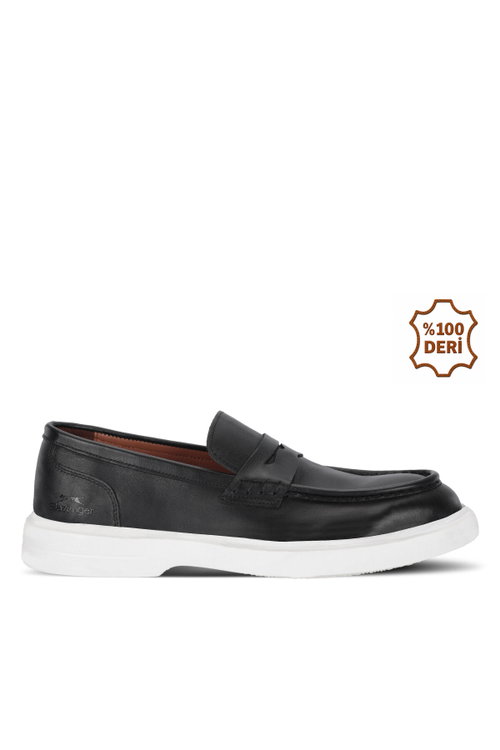 Slazenger YORK I Erkek Deri Siyah Comfort