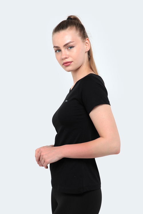 Slazenger YULYA Kadın Siyah Tişört