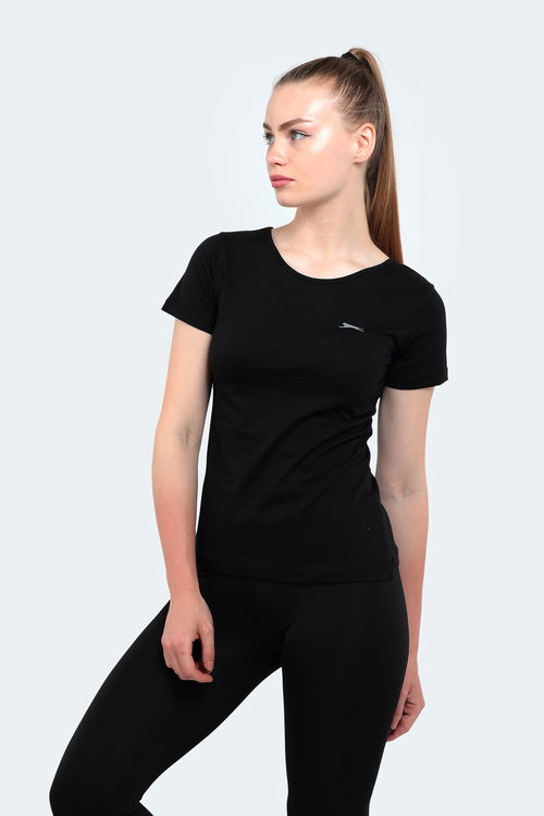 Slazenger YULYA Kadın Siyah Tişört