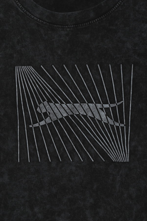 Slazenger ZAIR Erkek Baskılı Siyah Tişört