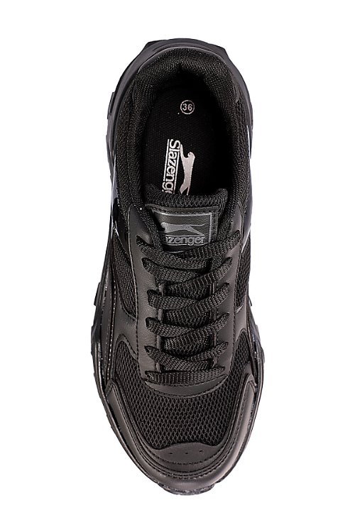 Slazenger ZAK Sneaker Kadın Ayakkabı Siyah Rugan