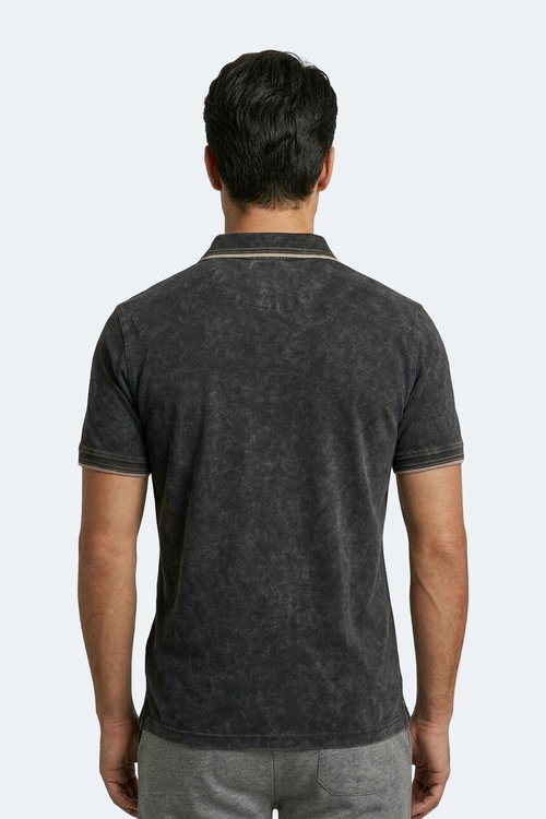 Slazenger ZALE Erkek Polo Yaka Siyah Tişört