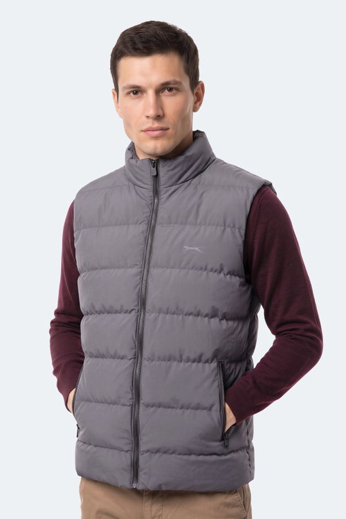 Slazenger ZANE I Erkek Şişme Koyu Gri Yelek