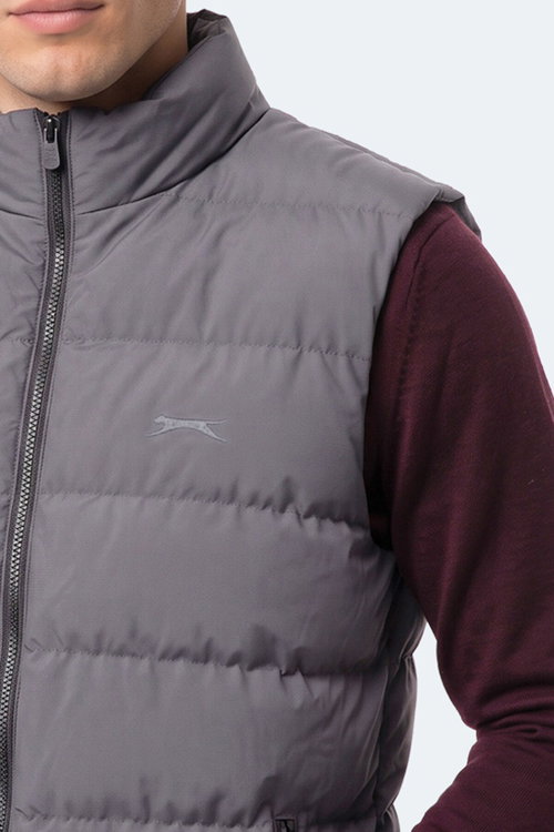 Slazenger ZANE I Erkek Şişme Koyu Gri Yelek