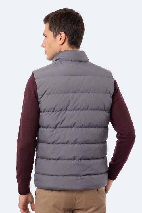Slazenger ZANE I Erkek Şişme Koyu Gri Yelek