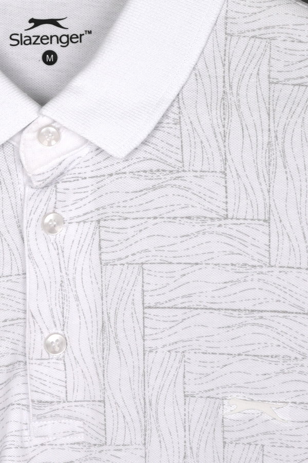 Slazenger ZANY Erkek Polo Yaka Beyaz Tişört