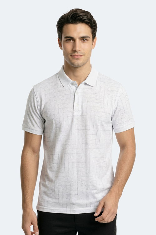 Slazenger ZANY Erkek Polo Yaka Beyaz Tişört