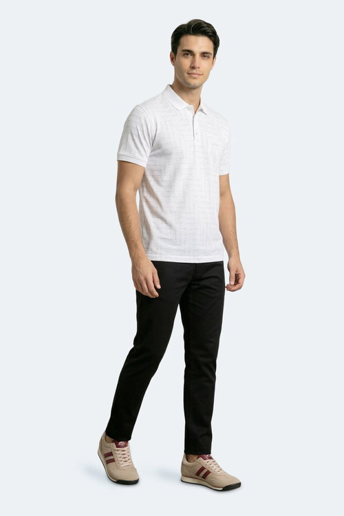 Slazenger ZANY Erkek Polo Yaka Beyaz Tişört