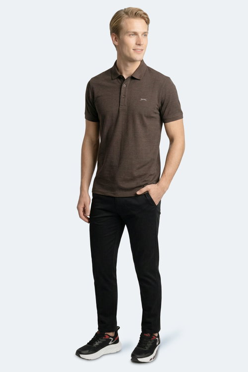 Slazenger ZANY Erkek Polo Yaka Kahve Tişört