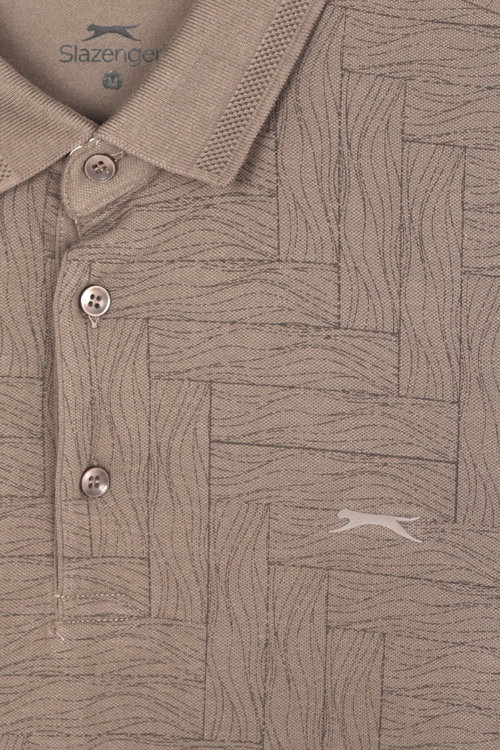 Slazenger ZANY Erkek Polo Yaka Vizon Tişört