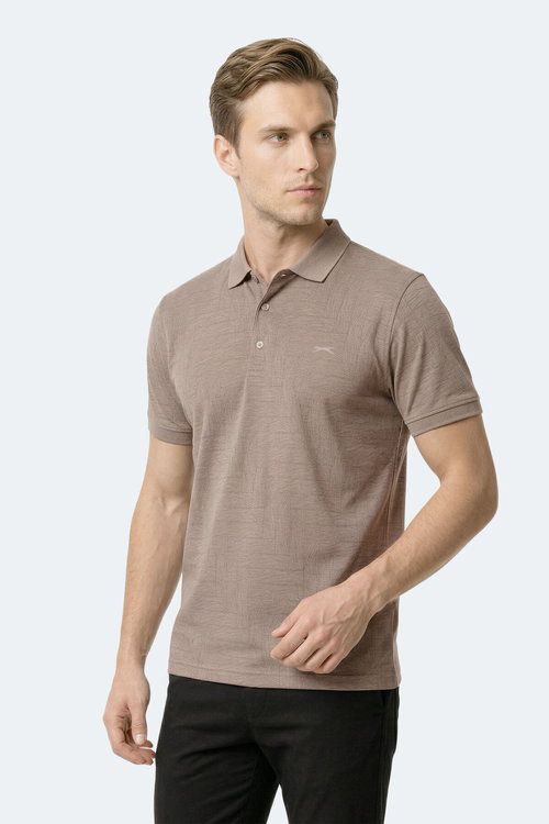 Slazenger ZANY Erkek Polo Yaka Vizon Tişört