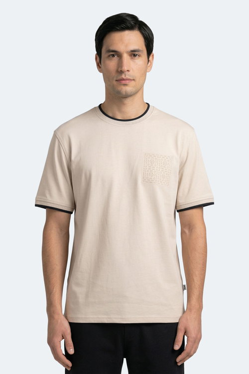 Slazenger ZAVIER Erkek Bej Tişört